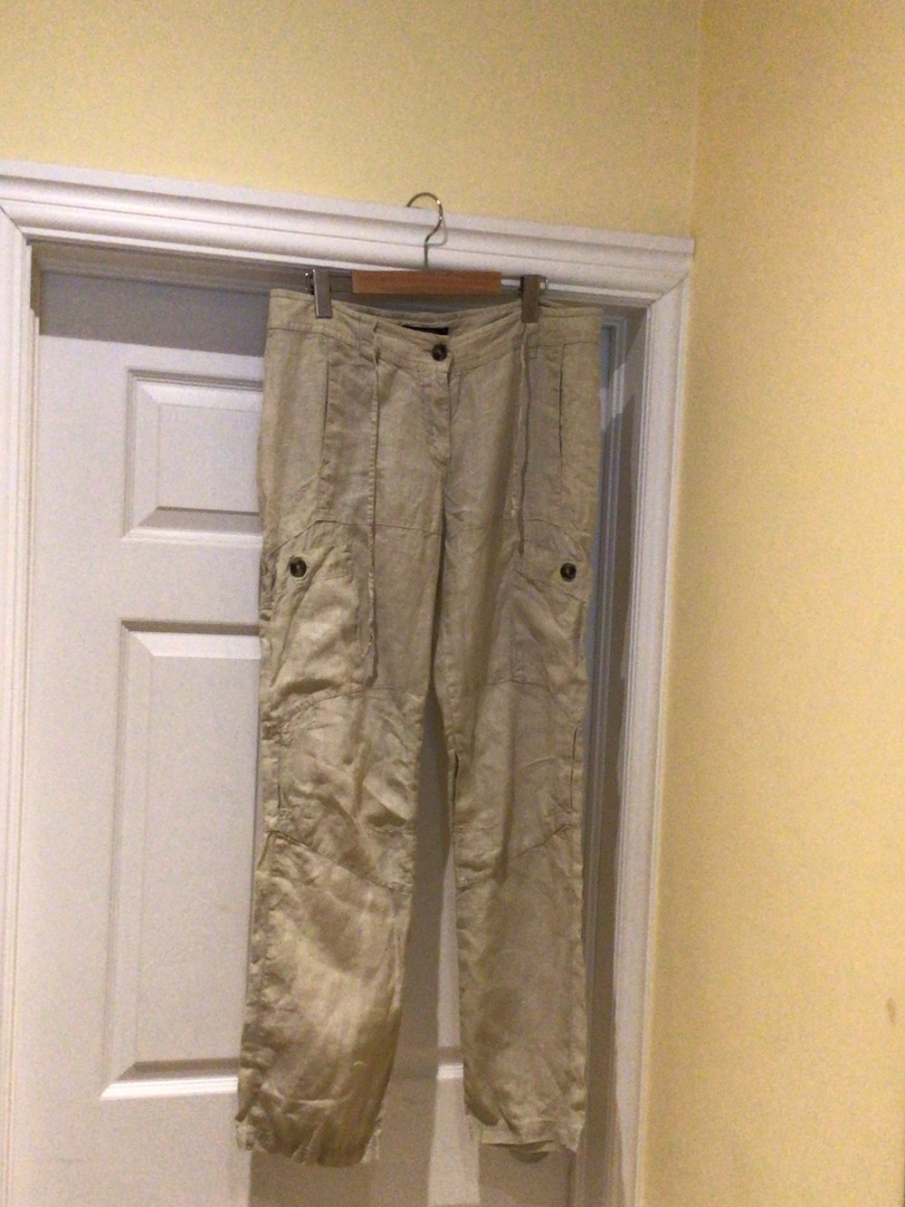 MaxMara Linen Cargo Straight-Leg Trousers
